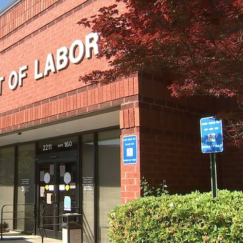 In addition to a falling unemployment rate, the number of initial unemployment claims is also down. (Courtesy of Georgia Department of Labor)