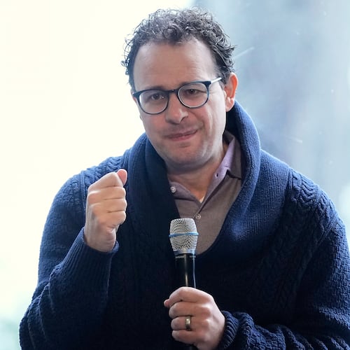 FILE - Dario Amodei, CEO & Co-Founder of Anthropic, speaks on a panel at the convening of the International Network of AI Safety Institutes at the Golden Gate Club at the Presidio in San Francisco, Nov. 20, 2024. (AP Photo/Jeff Chiu, File)