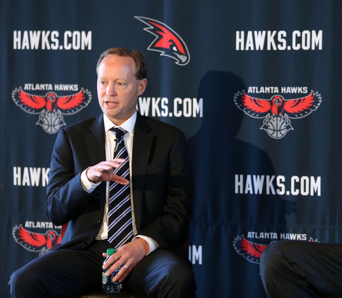 Mike Budenholzer meets the press at Philips Arena news conference