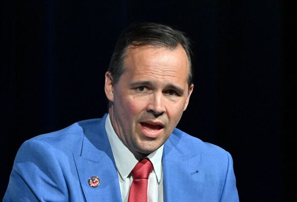 John Cowan, Republican nominee for Georgia’s 11th Congressional District, attends the Georgia Chamber’s annual congressional luncheon in Athens last week. (Hyosub Shin/AJC)