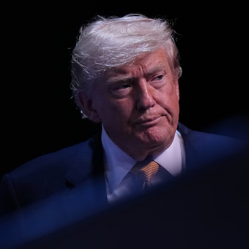 President Donald Trump arrives for a media conference at the NATO summit in Ankara, Turkey, Wednesday, July 8, 2026. (AP Photo/Francisco Seco)