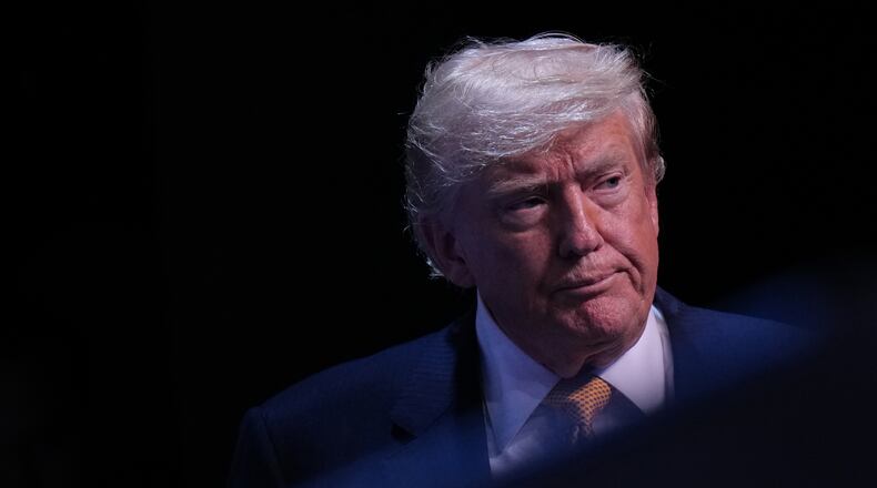 President Donald Trump arrives for a media conference at the NATO summit in Ankara, Turkey, Wednesday, July 8, 2026. (AP Photo/Francisco Seco)