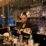 Aja Wolfe, founder of Sober Social in Castleberry Hill, wanted to create a sober space that was livelier than a cafe but not as intense as a cocktail bar. (Michael Scaturro/AJC)