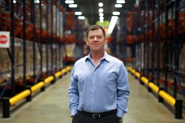 Atlanta Community Food Bank President & CEO Kyle Waide poses for a portrait at their facility, Thursday, May 29, 2025, in East Point, Ga. (Jason Getz/AJC)