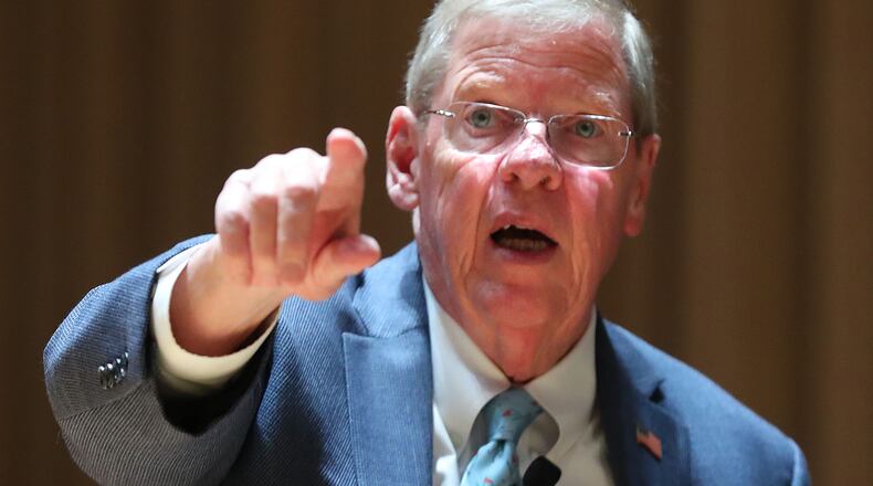 U.S. Sen. Johnny Isakson, R-Ga., at a town hall event last year. Curtis Compton/ccompton@ajc.com