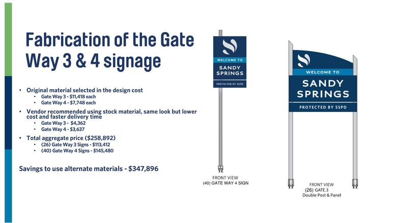 Sandy Springs is expanding their wayfinding signage project to develop consistent signage throughout the city. (Courtesy City of Sandy Springs)