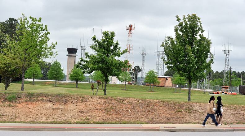 May 3, 2013 Atlanta - Picture shows the site in front of Fulton County Airport-Brown Field, where the county plans to build a new cultural center, on Friday, May 3, 2013. A $5 million aviation-themed cultural center is back on track in west Atlanta, after soil problems and a lack of bidders delayed construction. HYOSUB SHIN / HSHIN@AJC.COM