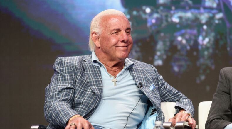 BEVERLY HILLS, CA - JULY 26: Professional wrestler Ric Flair of 'ESPN's 30 for 30: "Nature Boy"' speaks onstage during the ESPN portion of the 2017 Summer Television Critics Association Press Tour at The Beverly Hilton Hotel on July 26, 2017 in Beverly Hills, California. (Photo by Frederick M. Brown/Getty Images)