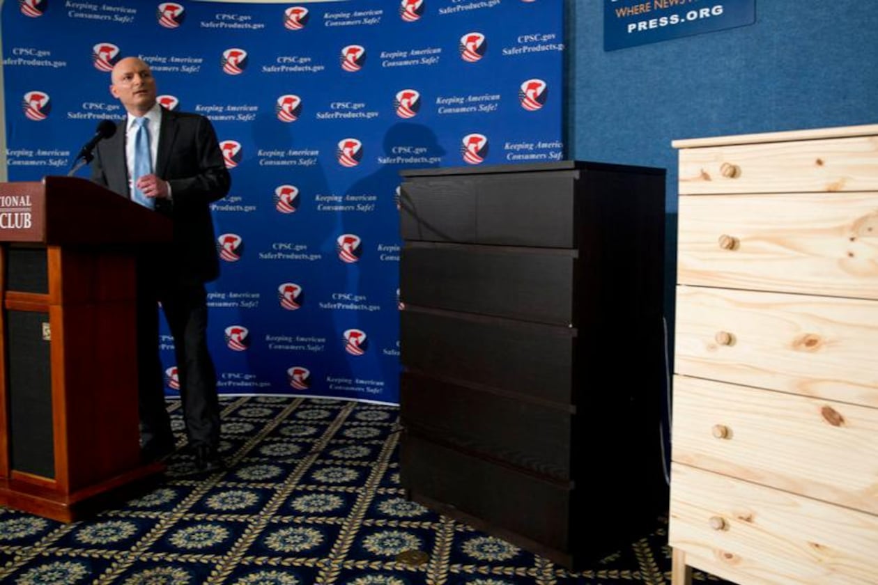 In 2016, Chairman Elliot Kaye and the Consumer Product Safety Commission spoke to the media after IKEA recalled 29 million chests and dressers after the death of a seventh child attributed to dressers tipping over. In 2023, the CPSC adopted tip-over standards written by the furniture industry, which Commissioner Richard Trumka opposed for not being strict enough. Trumka was one of three Democratic commissioners recently fired by the Trump administration.