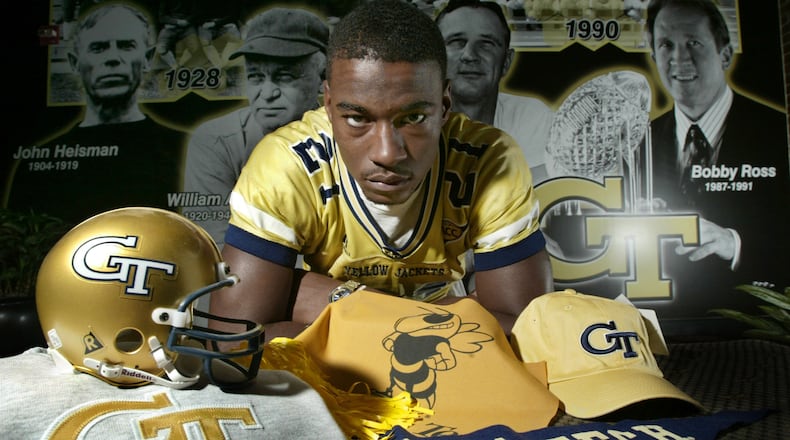 Georgia Tech star wide receiver Calvin Johnson was a three-time All-ACC pick.