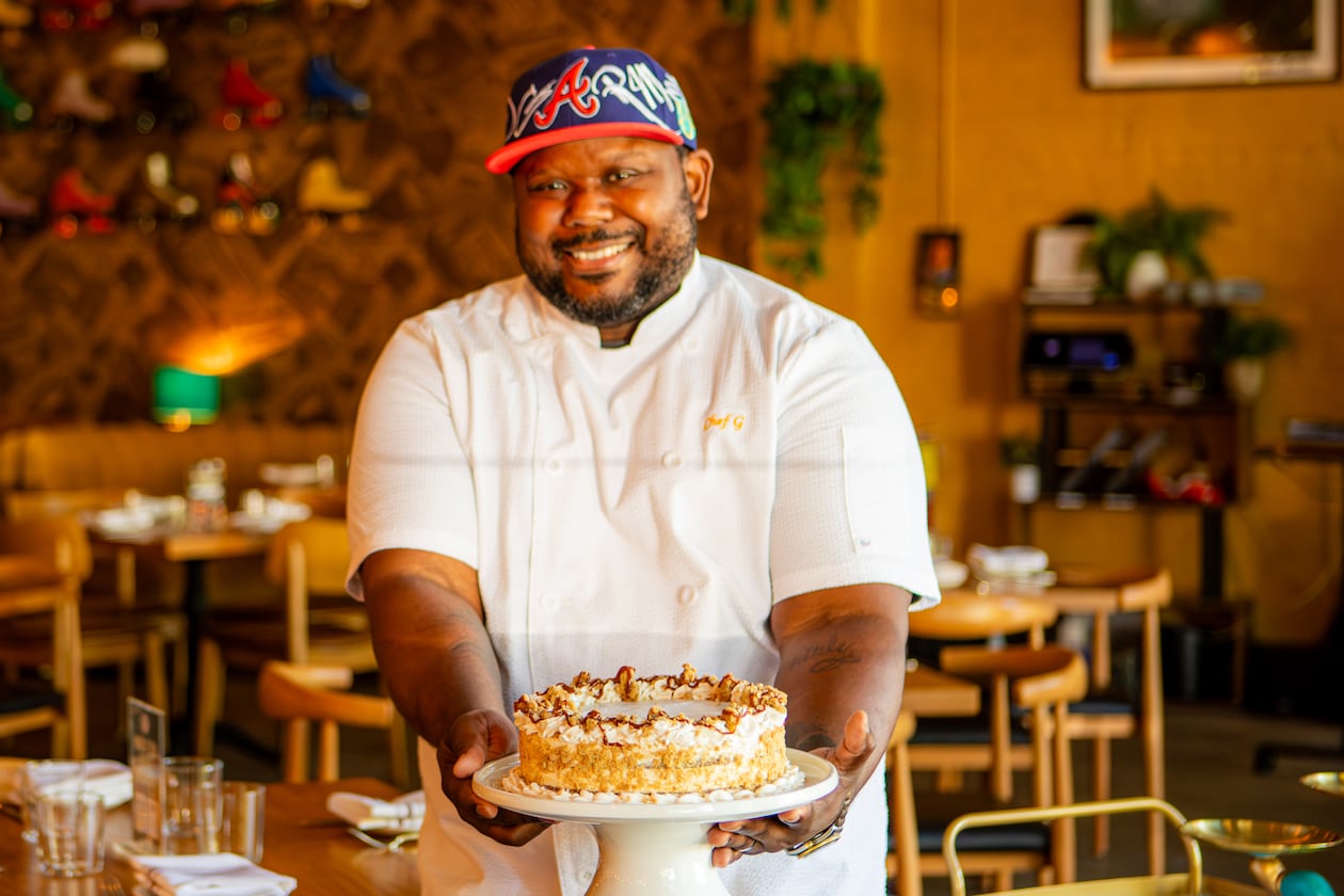 Executive chef Gary Caldwell with Marcus Bar & Grille creates a seasonal Butternut Squash Spice Cake with Brown Butter Buttercream. (Aaliyah Man for the AJC)
