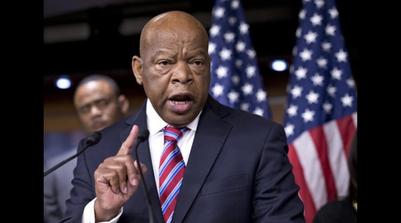 In this June 25, 2013 file photo, Rep. John Lewis, D-Ga., appears on Capitol Hill in Washington. (AP Photo/J. Scott Applewhite, File)