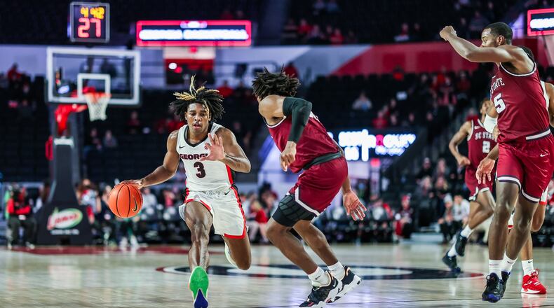 Kario Oquendo scored 28 for Georgia. (File photo by Mackenzie Miles / UGA Athletic Department)