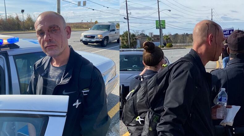 A man campaigning for Democrats in next month's Senate runoff was attacked at a political rally Saturday morning in Stockbridge, police said.