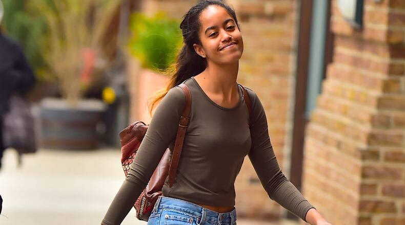 NEW YORK, NY - MARCH 29:  Malia Ann Obama is seen in Tribeca  on March 29, 2017 in New York City.  (Photo by Alo Ceballos/GC Images)