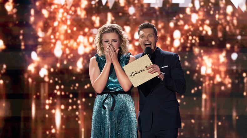 AMERICAN IDOL - "119 (Grand Finale)" - Following amazing performances by music superstars and legends, including our very own "American Idol" judges, the winner of Season 1 of "American Idol" on ABC will finally be crowned, as the search for AmericaÕs next superstar comes to a close on its new home on AmericaÕs network, The ABC Television Network, MONDAY, MAY 21 (9:00-11:00 p.m. EDT). (ABC/Eric McCandless) MADDIE POPPE, RYAN SEACREST