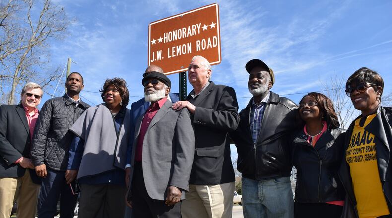 A portion of Peeksville Road in Locust Grove was named for civil rights activist James W. Lemon in early February.