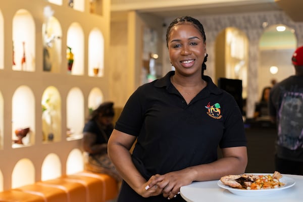 Christie Fabiola Agbale at Le Nouveau Maquis on Saturday, June 6, 2026 in Tucker, Ga. (Frankie Cole for the AJC)
