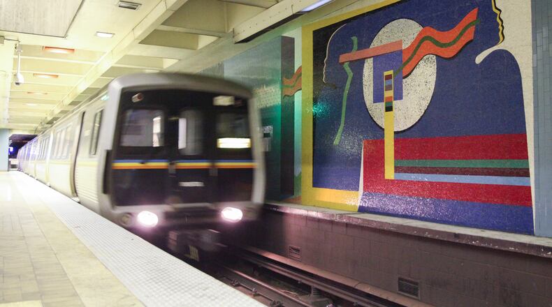 Artwork at MARTA's Ashby station. (Photo courtesy Katherine Dirga)