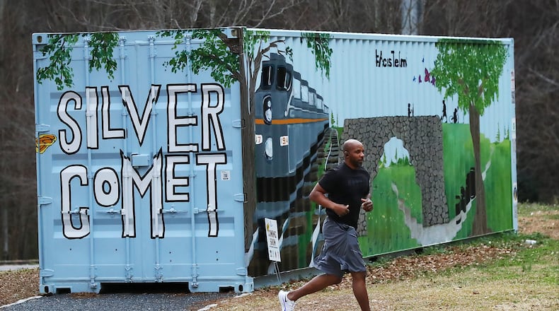 021722 Mableton: Local resident Vincent Jones hits the Silver Comet Trail for a 4 mile run on Thursday, Feb. 17, 2022, in Mableton. Jones said "I've heard a lot of talk about cityhood in the news lately but I'm not aware that Mableton was thinking about it and I'm not sure how it would effect us." “Curtis Compton / Curtis.Compton@ajc.com”`