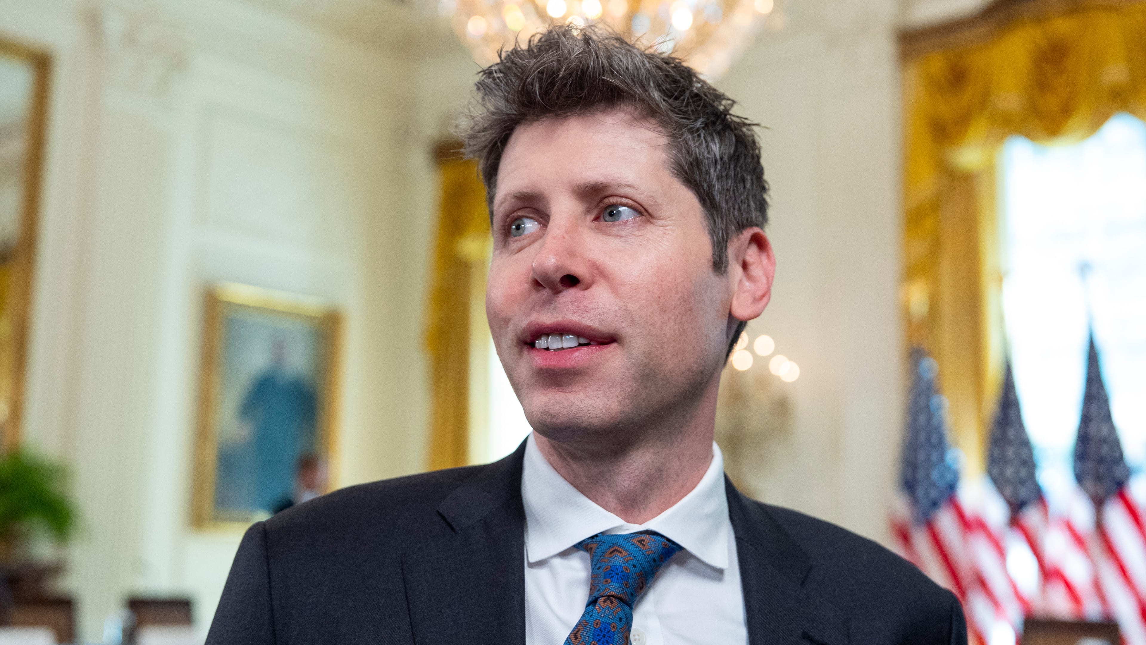 Sam Altman, CEO of OpenAI, takes his seat before a meeting of the White House Task Force on Artificial Intelligence Education in the East Room of the White House, Thursday, Sept. 4, 2025, in Washington. (AP Photo/Alex Brandon)