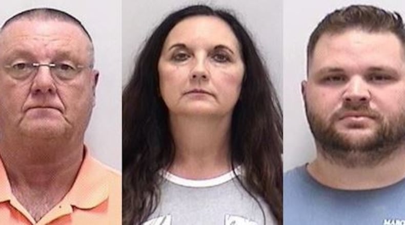David King (from left), Jane Richards, Blake Scheff