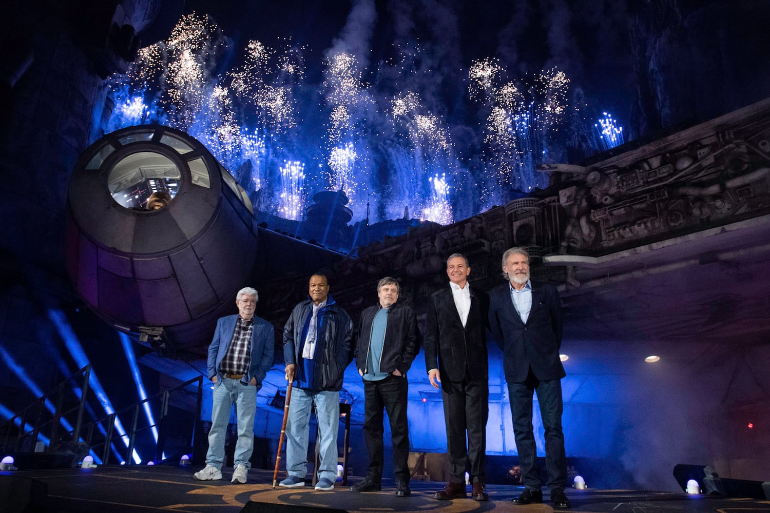 Photo: Disneyland’s Star Wars Galaxy’s Edge dedicated by Mark Hamill, Billy Dee Wiliams