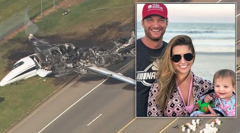 The initial NTSB report said the plane ran off the runway, through a grassy area, down an embankment and through a fence, coming to a stop on a highway. (WSOCTV.com)