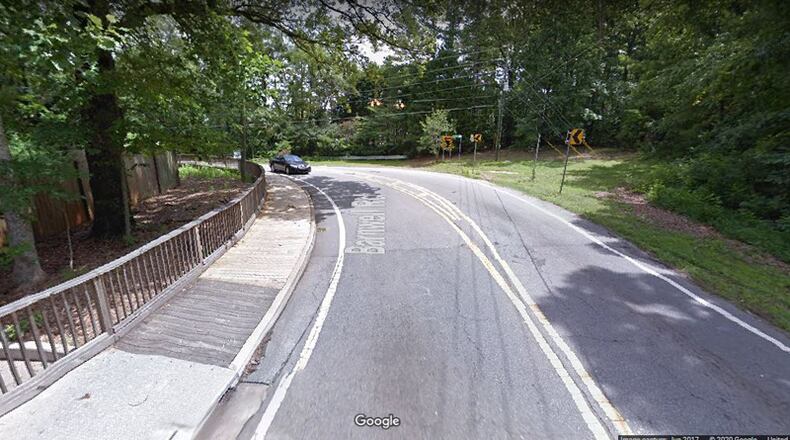 A sharp curve where Barnwell Road turns into Jones Bridge Road in Johns Creek will be flattened as part of $1.2 million in improvements approved by the Johns Creek City Council. GOOGLE MAPS