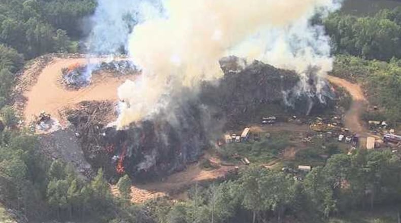 A landfill fire at 7635 Bishop Road in South Fulton has been smoldering and smoking since Sept. 20, 2018.