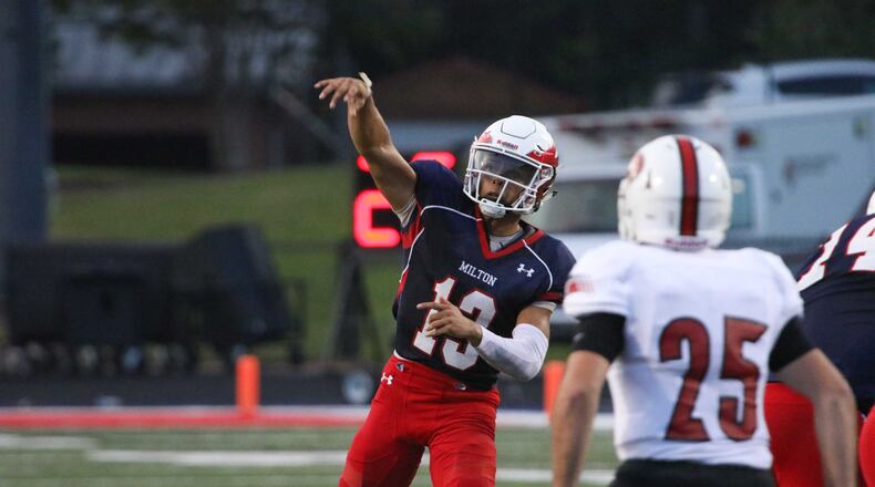 Milton High quarterback Jordan Yates committed to Georgia Tech on Thursday (June 21, 2018) before making a public announcement on the following day. (Courtesy Jordan Yates)