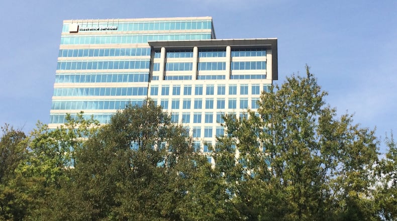 The Prominence building at Piedmont and Lenox roads will be the new home of GE Digital’s new technology center. The tower in Buckhead is already home to the GE Transportation business. J. Scott Trubey/strubey@ajc.com