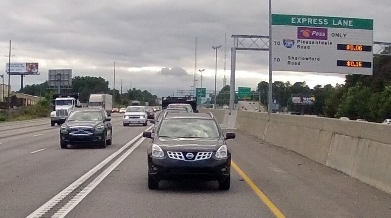 The I-85 HOT Lane Express Lane BRANT SANDERLIN /BSANDERLIN@AJC.COM