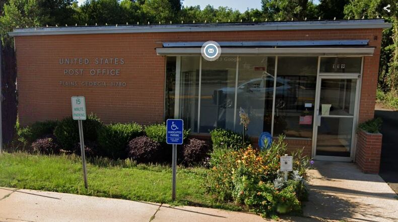 Plains, Ga. post office. Image from Google Maps.