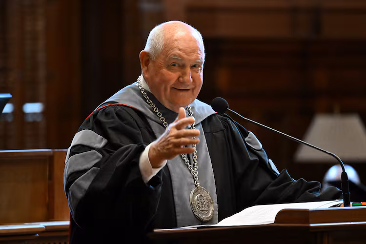 Sonny Perdue, the 14th chancellor of the University System of Georgia, speaks during his investiture ceremony at the Georgia State Capitol in Atlanta on Friday, Sept. 9, 2022. (Hyosub Shin/AJC)