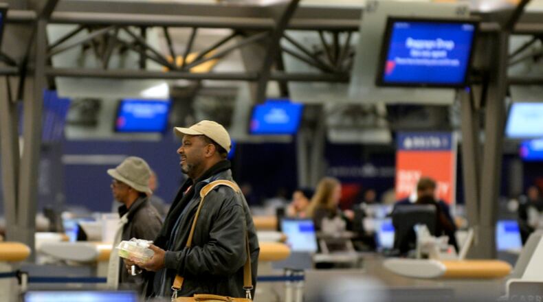 Delta Air Lines ticket counter (AP Photo/David Tulis)