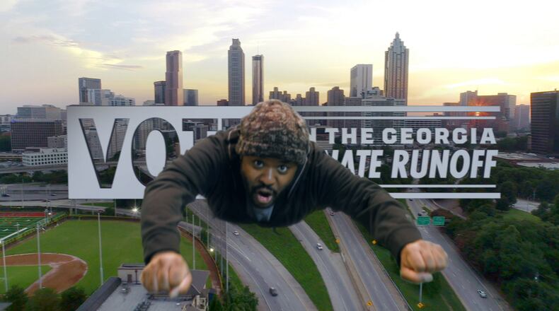 Atlanta writer/performer Mark Kendall and filmmaker Bill Worley have made a series of amusing short videos aimed at getting out the vote, including this one, called "Hey GA, what's YOUR Superpower?!" Courtesy of Bill Worley