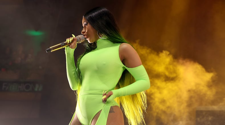 Cardi B performs onstage as Fashion Nova Presents: Party With Cardi at Hollywood Palladium on May 9, 2019 in Los Angeles, Calif. She’s now aong the headliners for Music Midotwn 2019. (Photo by Randy Shropshire/Getty Images)