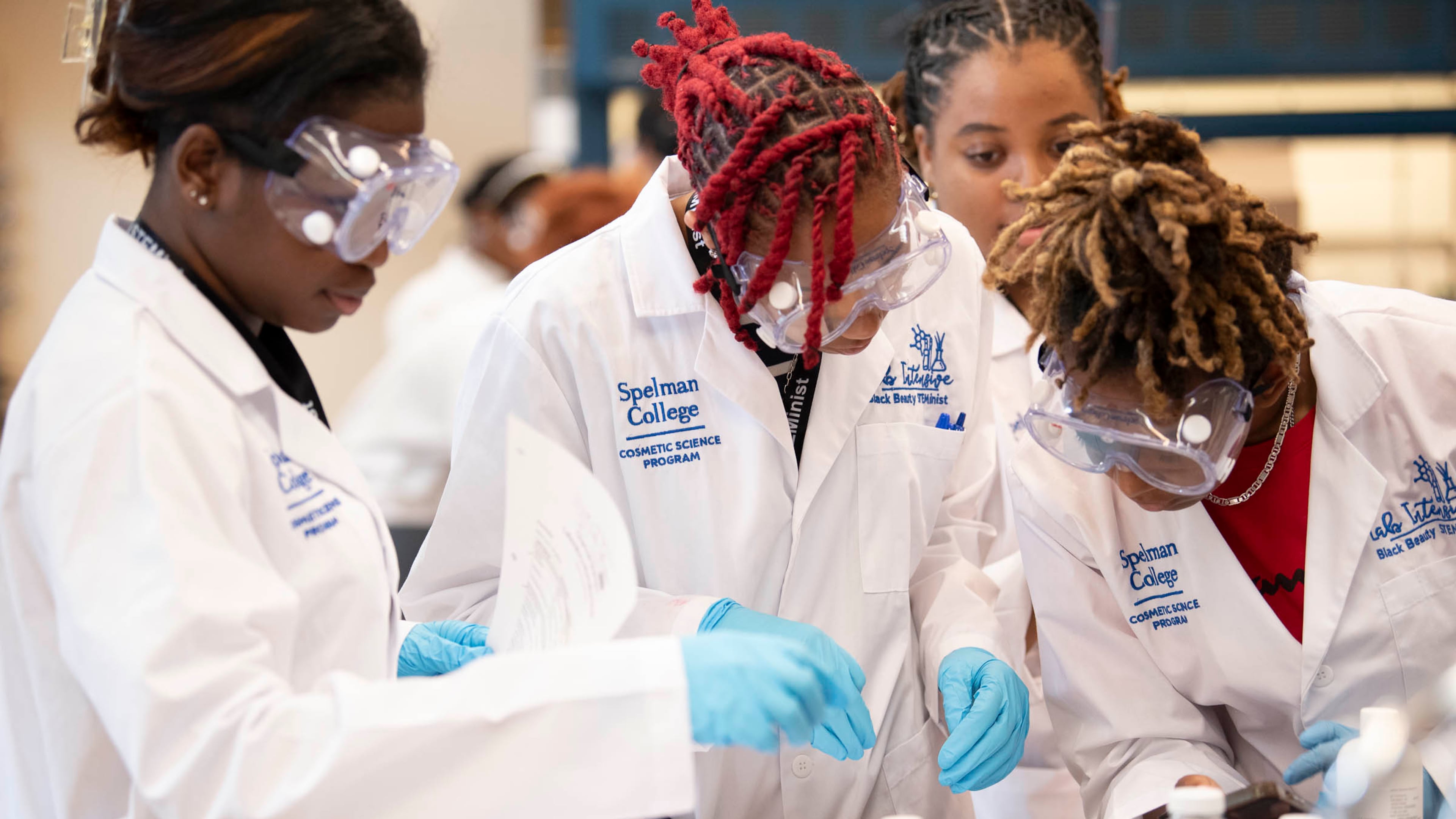 Over the summer, Spelman College hosted weeklong Black Beauty STEMinist Lab Intensive and Symposia in partnership with Estée Lauder. (Courtesy of Julie Yarbrough Photography)