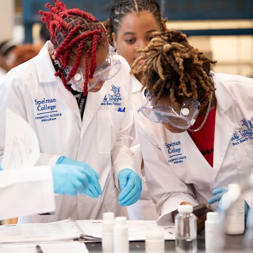 Over the summer, Spelman College hosted weeklong Black Beauty STEMinist Lab Intensive and Symposia in partnership with Estée Lauder. (Courtesy of Julie Yarbrough Photography)