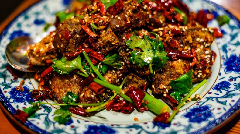 Shan City Beef is incredibly tender inside, but crispy on the exterior with wonderful spice and rich flavor at Tasty China Jia in Ponce City Market. CONTRIBUTED BY HENRI HOLLIS