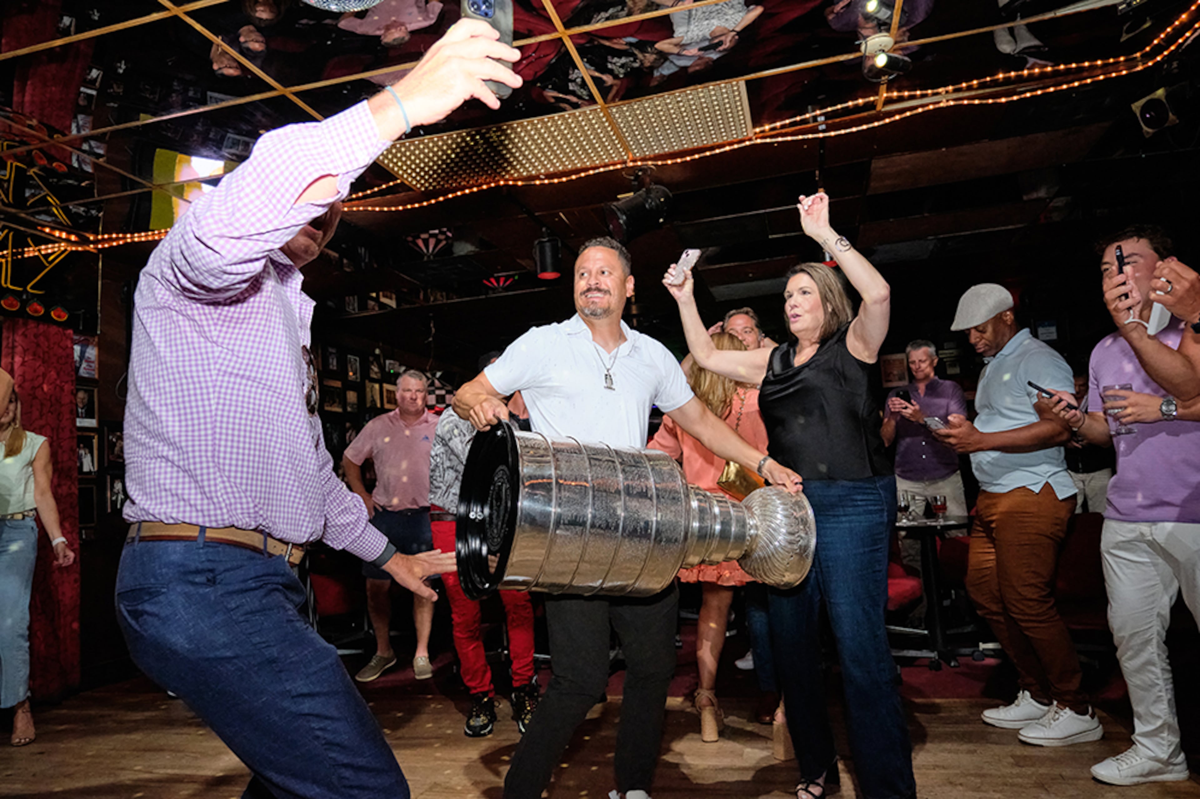 Florida Panthers executive Mike Huff partied at Johnny's Hideaway with the Stanley Cup. (Brandon Amato/Courtesy of Johnny's Hideaway)