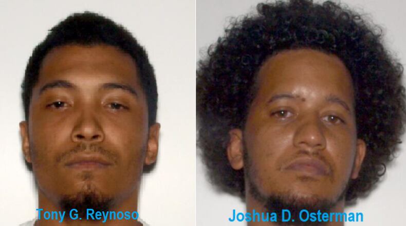 Tony Reynoso (left) and Joshua Osterman were arrested Thursday in connection with a fatal shooting outside a LaGrange motel, authorities said.