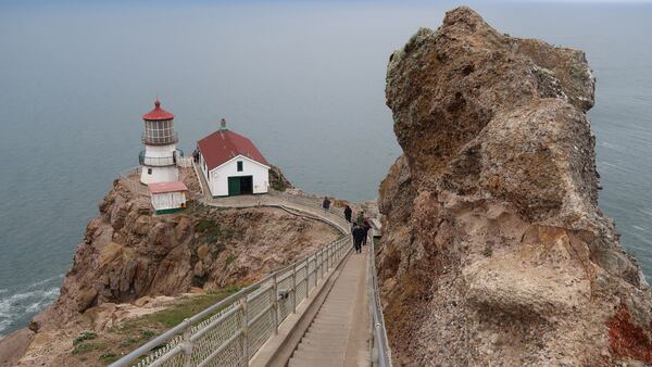 Visitors walk up and down the 308 steps to the Point Reyes Lighthouse at Point Reyes National Seashore in California. (Simon Peter Groebner/Minneapolis Star Tribune/TNS)