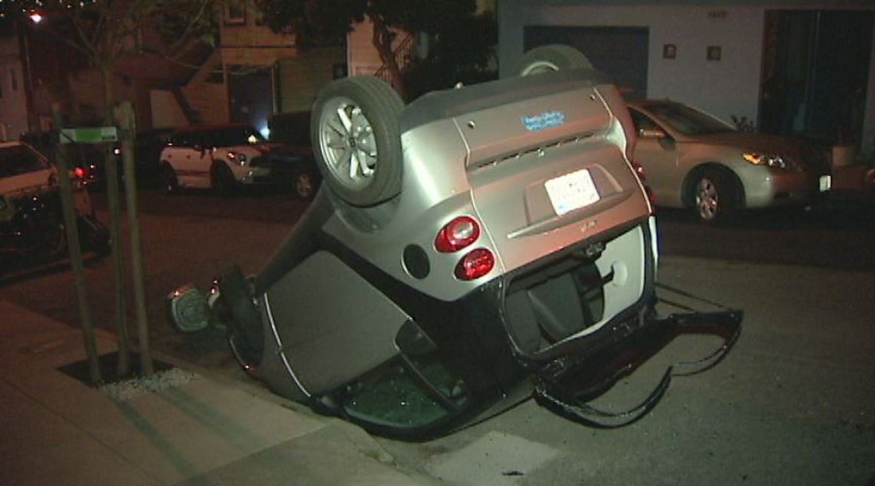 SF Smart car tipping