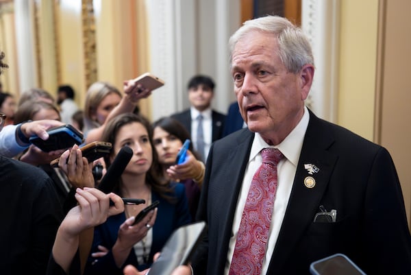 Rep. Ralph Norman, R-S.C., a member of the conservative House Freedom Caucus, speaks to reporters following his White House meeting as Republicans work to push President Donald Trump's signature bill of tax breaks and spending cuts across the finish line even as conservative and moderate GOP holdouts slow that effort, at the Capitol in Washington, Wednesday, July 2, 2025. (AP Photo/J. Scott Applewhite)