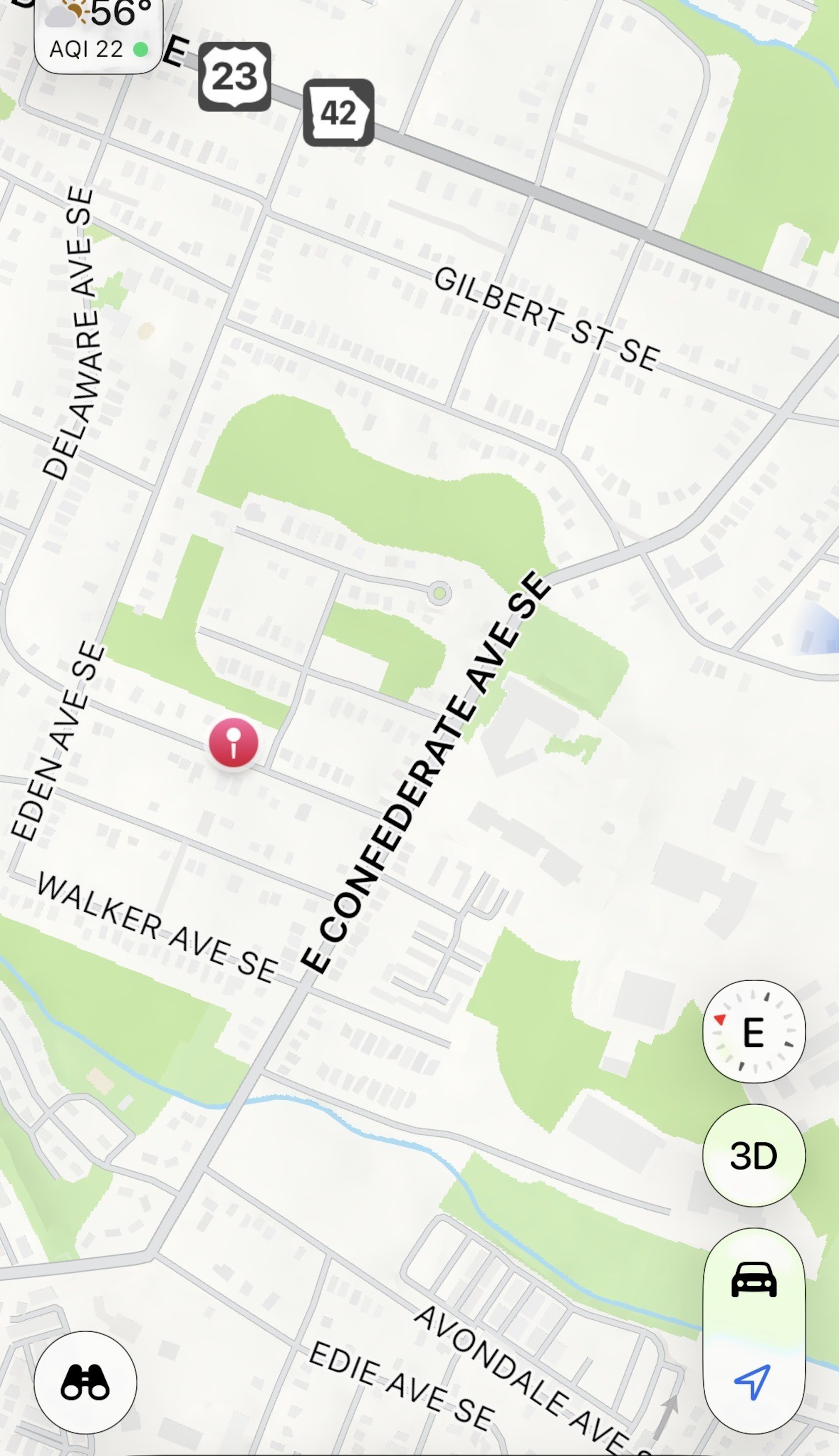 In October, Apple Maps began displaying part of United Avenue SE as "E Confederate Ave SE." The street name had been changed in 2018 after approval from the city and consensus from area residents. (Nedra Rhone/AJC)