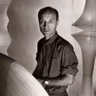 Isamu Noguchi (see here in 1955) designed sculptures, gardens, lamps, stage sets, furniture and even a playground in Piedmont Park. (Louise Dahl-Wolfe/The Isamu Noguchi Foundation and Garden Museum)