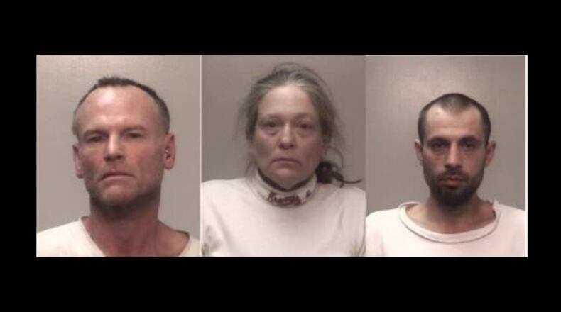 Thomas Allen Linder (from left), Anne Renee Dearman, John Michael O’Neal (Credit: Newton County Sheriff’s Office)