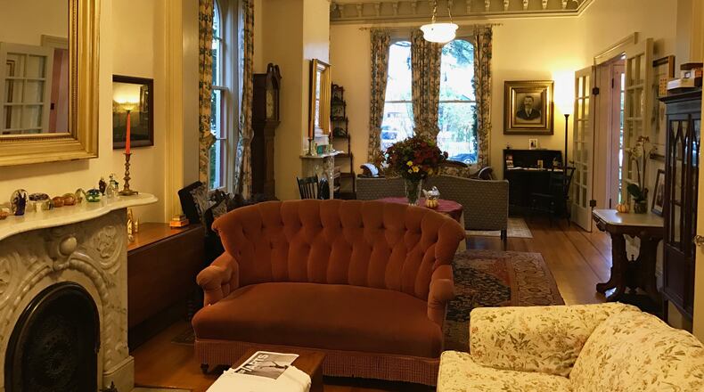 Antiques fill the parlor at Healdsburg’s Camellia Inn. (Jackie Burrell/Bay Area News Group/TNS)